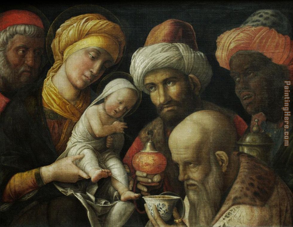 Adoration of the Magi painting - Andrea Mantegna Adoration of the Magi art painting